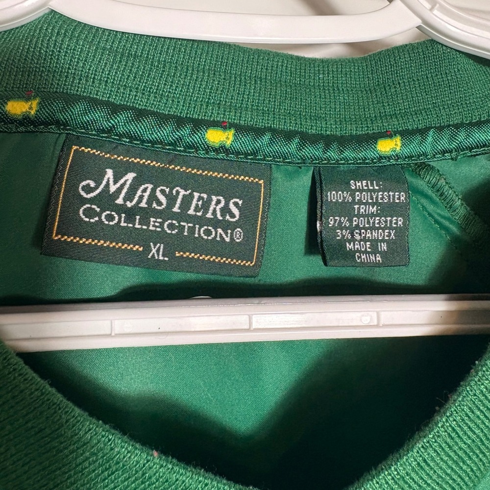Vtg Masters Collection Golf Windshirt Green V-Neck Pullover XL Augusta National - Picture 3 of 10
